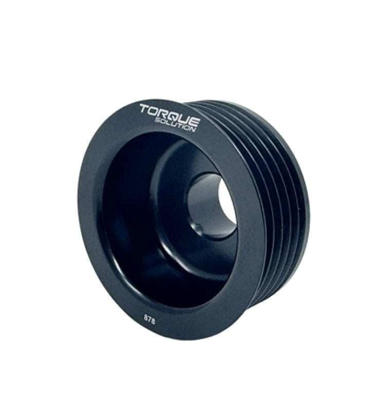Torque Solution Lightweight Alternator Pulley (Black): Subaru EJ WRX 06-14 / STI 07-21 - TS-SU-878