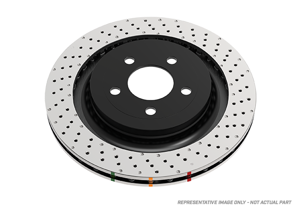 DBA 15-21 Volkswagen GTI (w/Perf Package 340mm Front Rotor) Front 4000 Series Drilled Wavy Rotor - DBA42830WXD