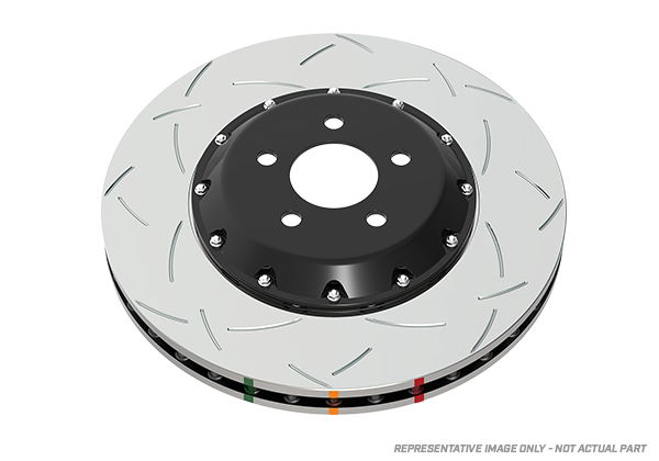 DBA 12-13 Volkswagen Golf R 2.0L Front 5000 Series Slotted Rotor w/Silver Hat - DBA52808V2SLVS