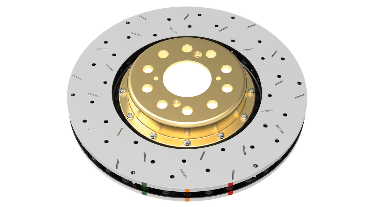 DBA 09+ Nissan 370Z Sport / Infiniti G37 Sport Front Drilled & Slotted 5000 Series 2 Piece Rotors - DBA52314BLKXS
