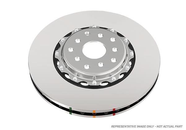 DBA 03-09 Porsche 911 996/997 GT3/GT3 RS (w/Iron Rotor) Front Left 5000 Series Slot Rotor w/Blk Hat - DBA52396BLKCSL
