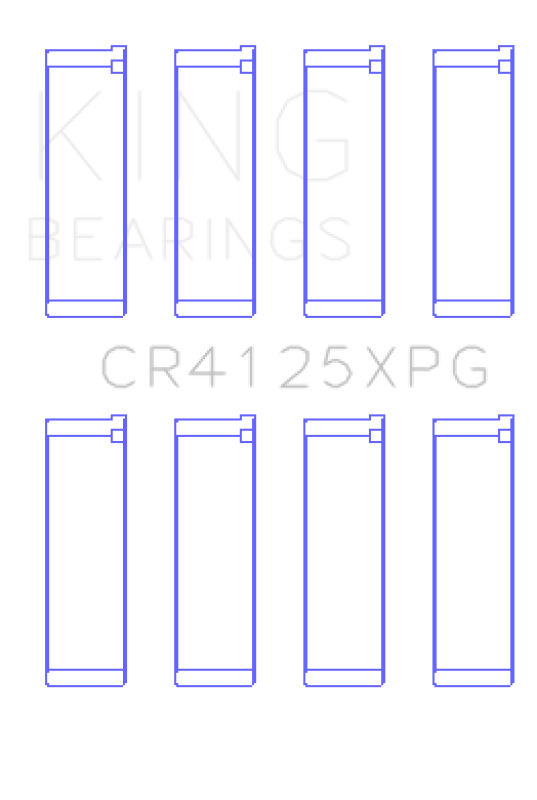 King Subaru EJ20/EJ22/EJ25 (Suites 52mm Journal Size) .026 Oversized Tri-Metal Perf Rod Bearing Set - CR4125XPG.026