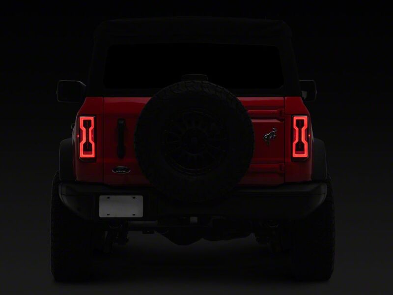 Raxiom 21-26 Ford Bronco Axial Series LED Tail Lights- Black Housing- Clear Lens - FB37113 - close-up view 9