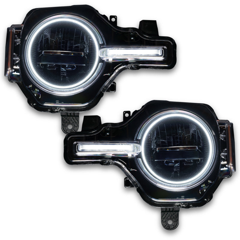 Oracle 21-22 Ford Bronco Headlight Halo Kit w/DRL Bar - Base Headlights -w/No Cntrl SEE WARRANTY - 1471-334