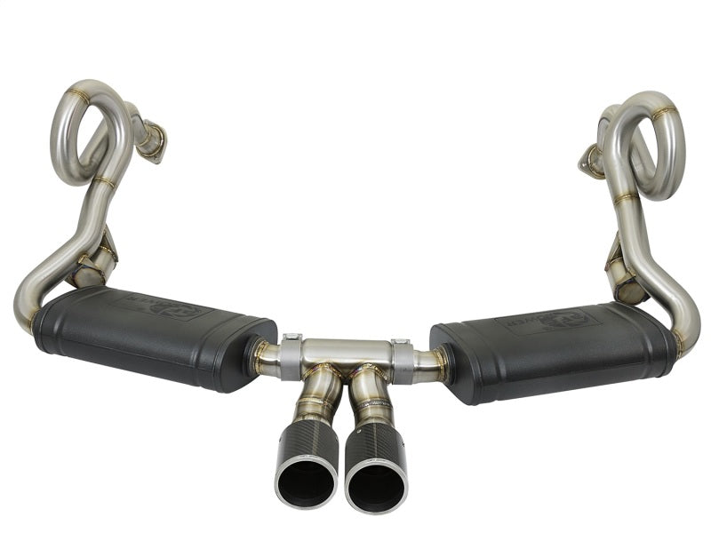 aFe MACHForce-Xp 2in 304 SS Cat-Back Exhaust w/Carbon Fiber Tips 13-16 Porsche Boxster 2.7L/3.4L - 49-36415-C