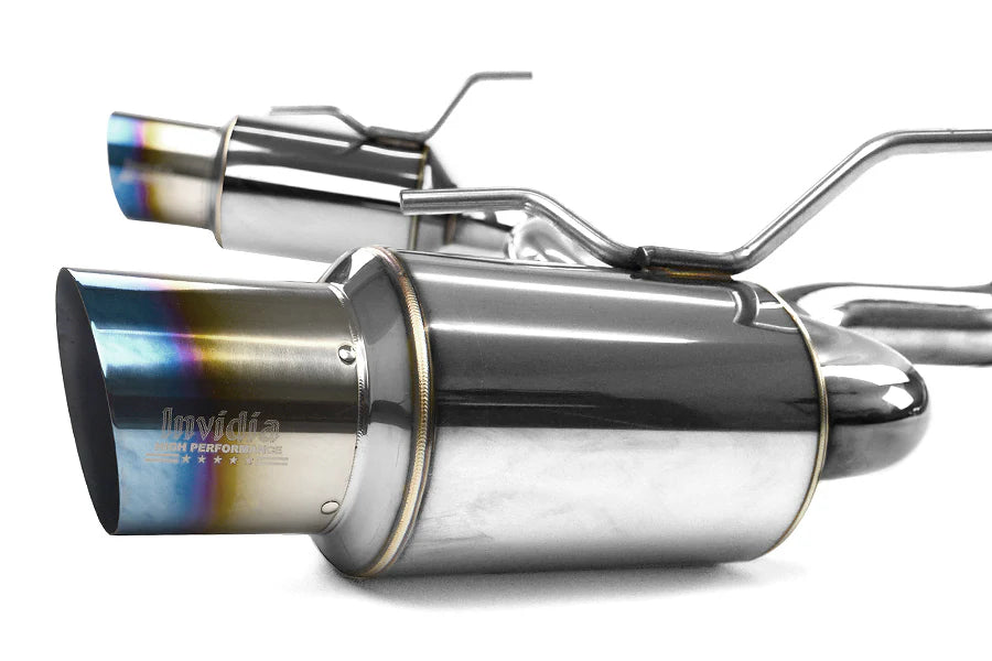 Invidia 08-11 STi Hatch / 11 WRX Hatch Dual N1 Single Layer Titanium Tipped Cat-back Exhaust - HS08STIGTT