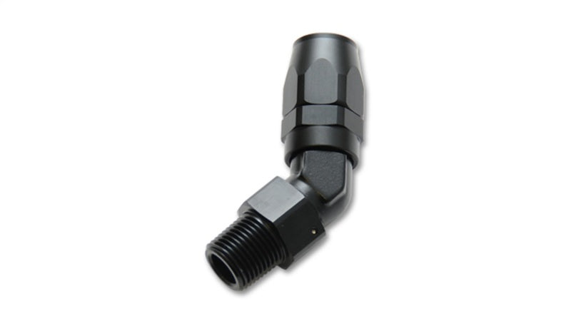 Vibrant -12AN Male NPT 45Degree Hose End Fitting - 3/4 NPT - 26409