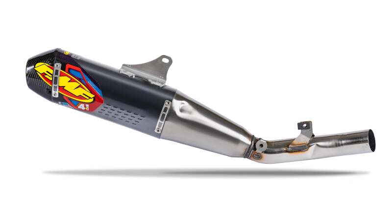 FMF Racing 25-26 Honda CRF250R/RX FACTORY 4.1 S/S RCT Slip-On Muffler W/R Carbon Cap - 041618 - front view