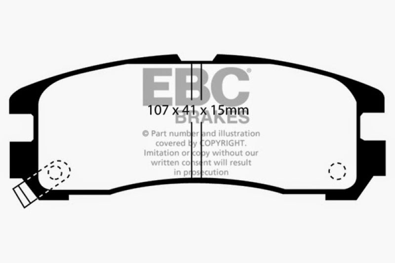 EBC 95-99 Chrysler Sebring Coupe 2.0 Ultimax2 Rear Brake Pads - UD383