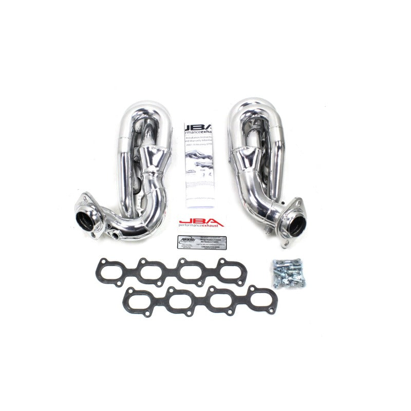 JBA 07-14 Ford GT500 5.4/5.8L 4V 1-5/8in Primary Silver Ctd Cat4Ward Header - 1695SJS