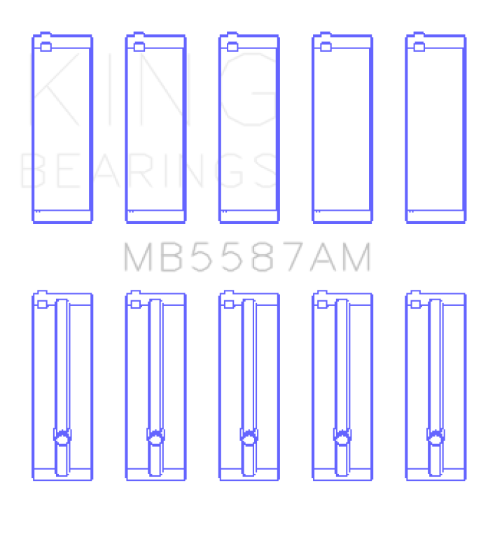 King Engine Bearings Suzuki G15A/G16A/B (Size +0.25mm) Main Bearing Set - MB5587AM0.25