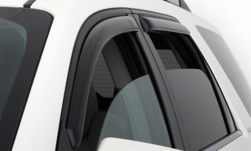 AVS 02-07 Jeep Liberty Ventvisor In-Channel Front &amp; Rear Window Deflectors 4pc - Smoke - 194428