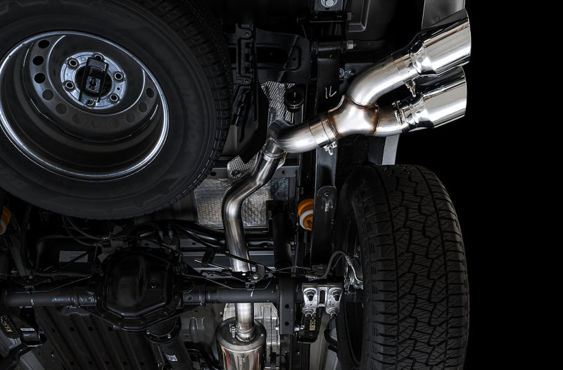AWE Tuning 2019+ Ford Ranger 0FG Performance Exhaust System w/Chrome Silver Tips &amp; Bash Guard - 3015-22072