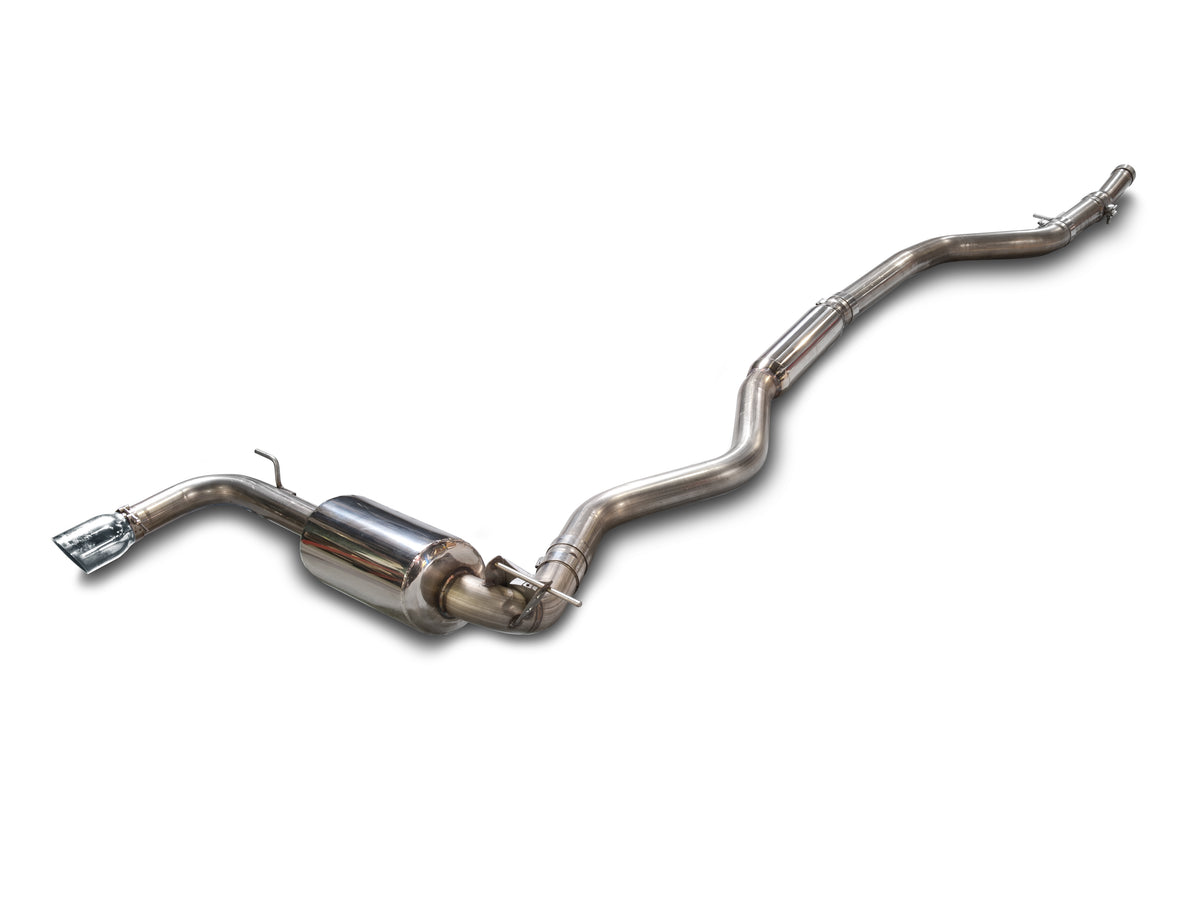 AWE Tuning BMW F30 320i Touring Exhaust &amp; Performance Mid Pipe - Chrome Silver Tip (102mm) - 3015-22044