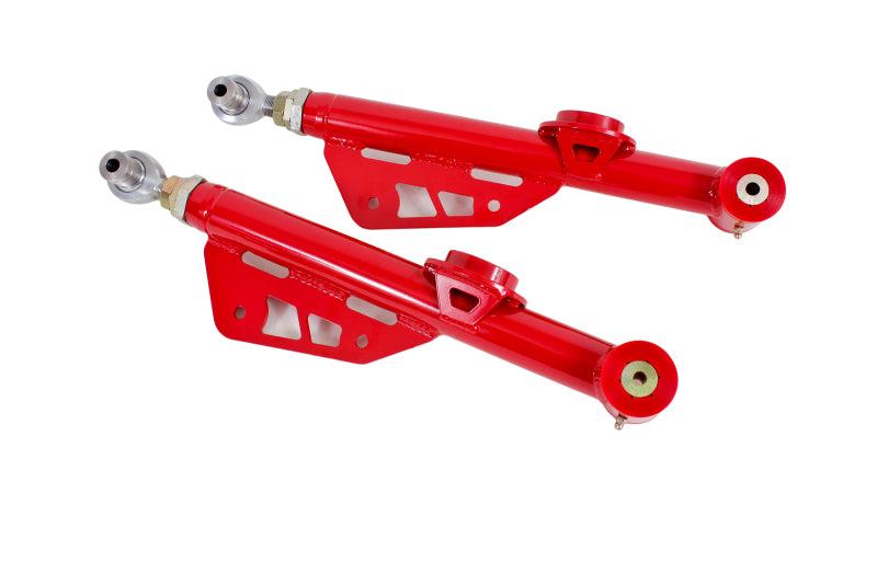BMR 79-98 Fox Mustang On-Car Adj. Lower Control Arms / Rod End Combo (Polyurethane) - Red - TCA051R for 1979-1998 Ford Mustan
