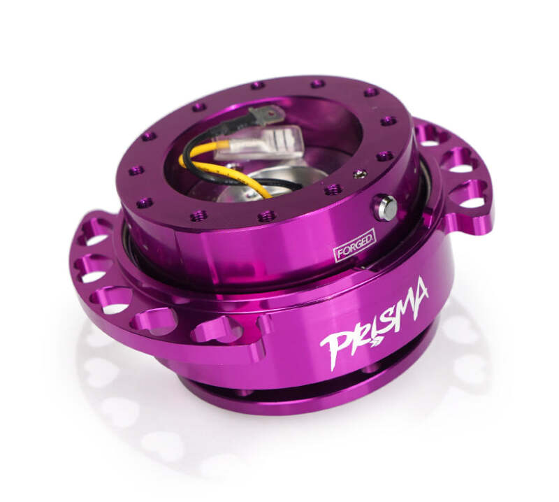 NRG Quick Release Kit - Purple Body/ Purple Heart Cutout Ring - SRK-222PP-PP - front view