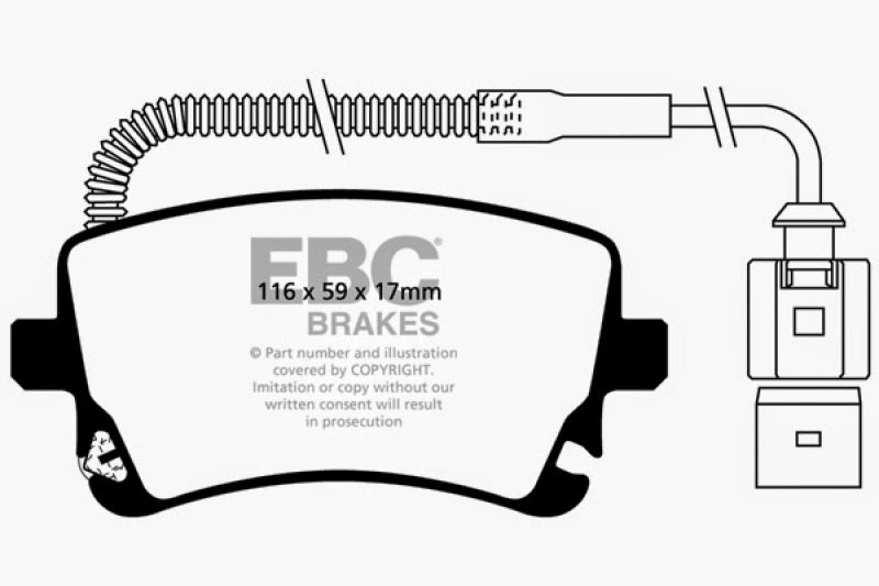 EBC 06-09 Audi RS4 4.2 (Cast Iron Rotors) Bluestuff Rear Brake Pads - DP51470NDX