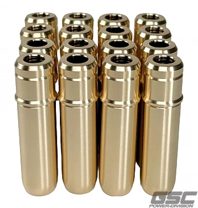 GSC P-D Ford 5.0L Coyote Gen 1/Gen 2 (STD) Intake/Exhaust Valve Guide w/Stopper - Set of 16 - 3130-16 by GSC Power Division