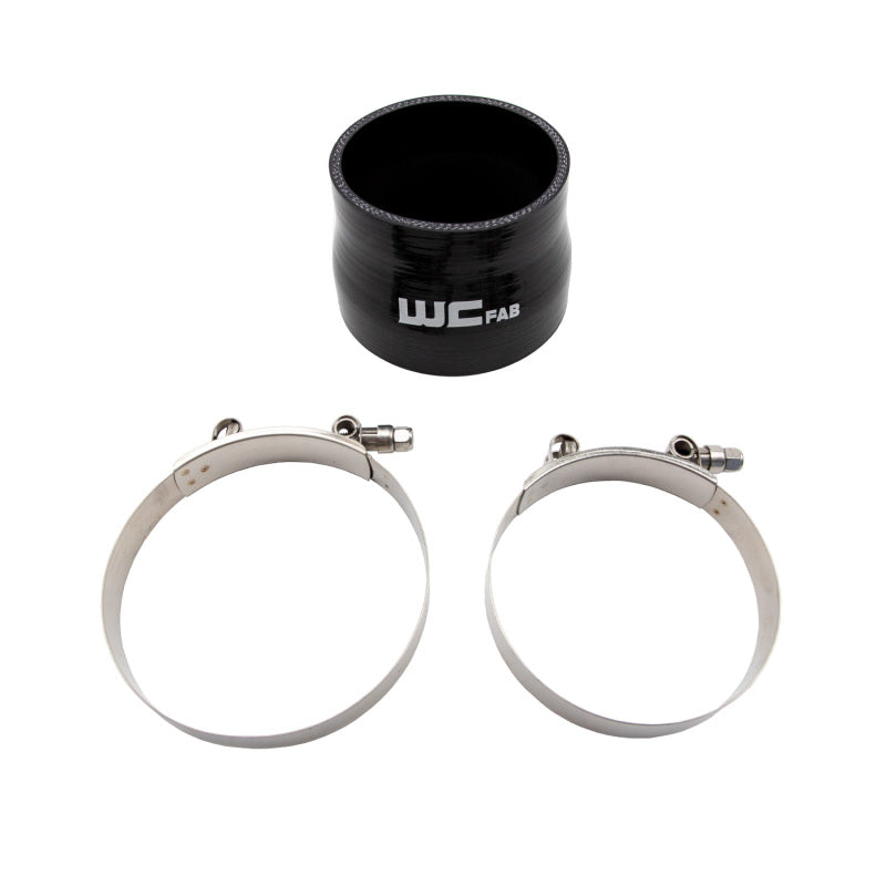 Wehrli 3.5in x 4in ID Straight Reducer x 3in Long Silicone Boot & Clamp Kit - WCF207-106