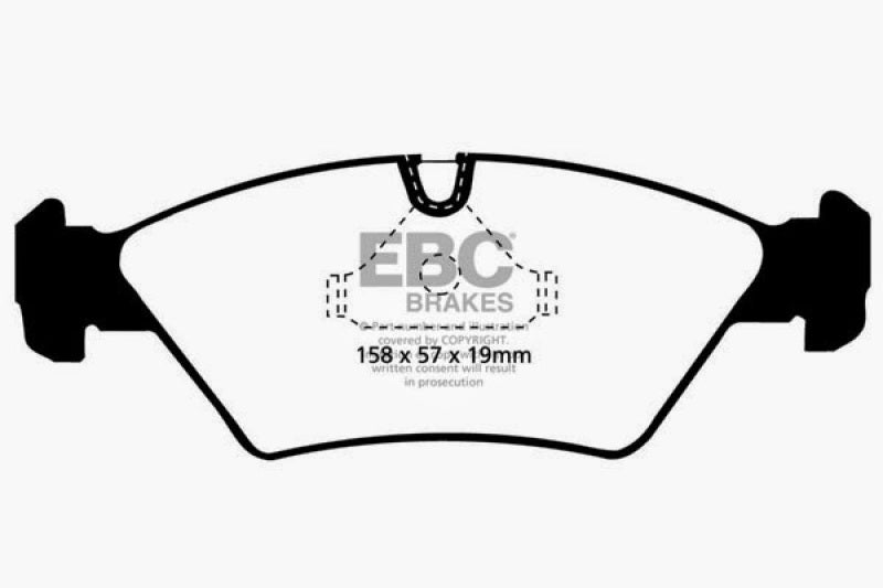 EBC 87-91 BMW M3 2.3 (E30) Yellowstuff Front Brake Pads - DP4414R