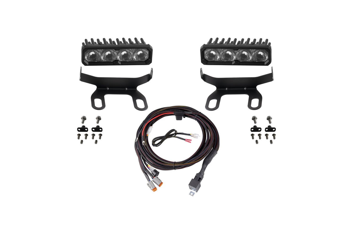 Diode Dynamics 2013-2018 Ram 1500 Ram Standard SS6 Sport LED Kit Yellow Fog 3000K - DD8862 for 2013-2018 Ram 1500 - angle vie