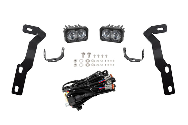 Diode Dynamics 16-21 Toyota Tacoma Stage Series 2in LED Ditch Light Kit - Pro White Combo - DD6378 for 2016-2023 Toyota Tacom