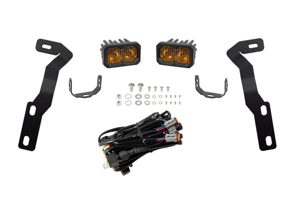 Diode Dynamics 16-21 Toyota Tacoma Stage Series 2in LED Ditch Light Kit - Yellow Pro Combo - DD6379 for 2016-2023 Toyota Taco