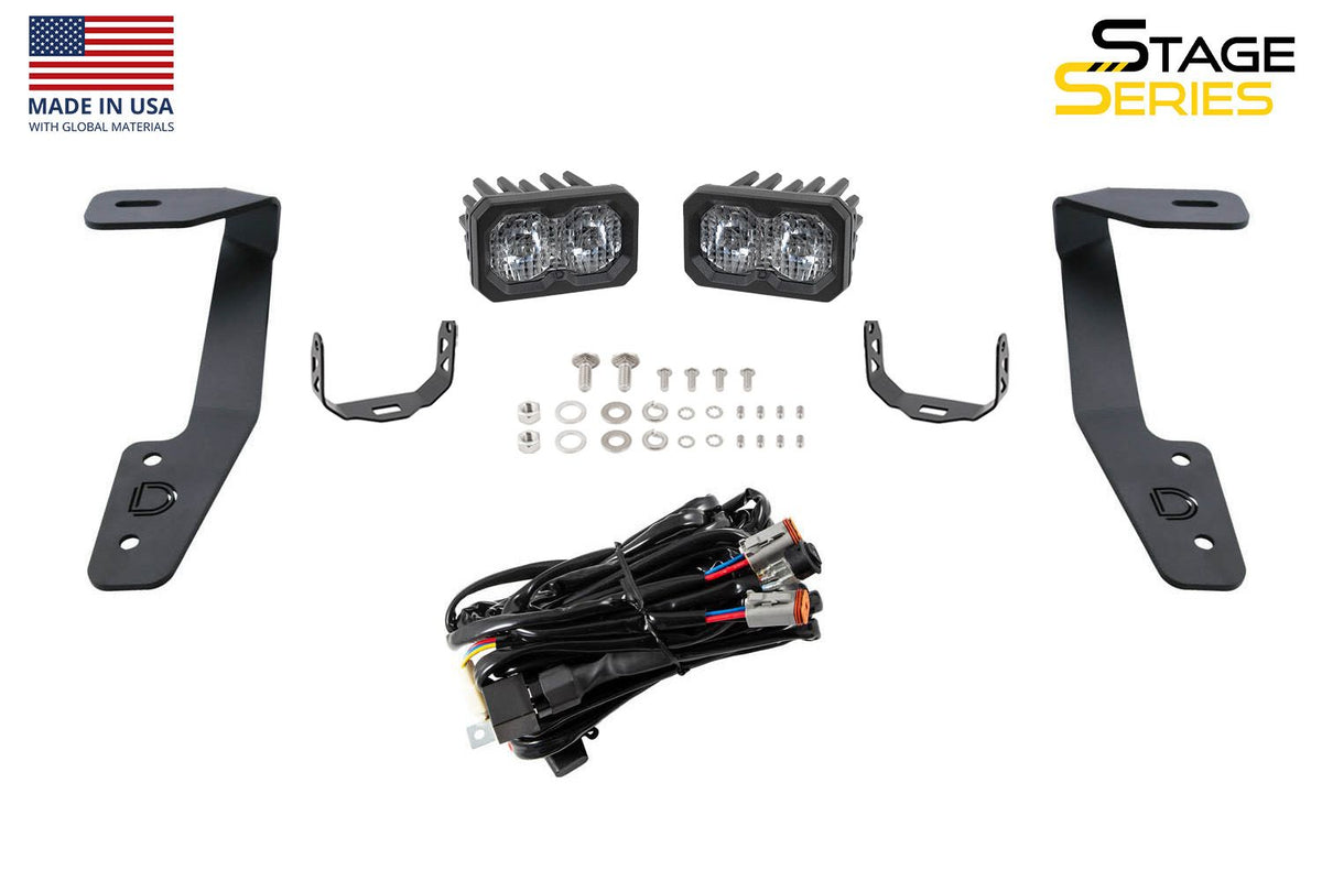 Diode Dynamics 18-21 Subaru Crosstrek Sport SS3 LED Ditch Light Kit - Yellow Combo - DD6559