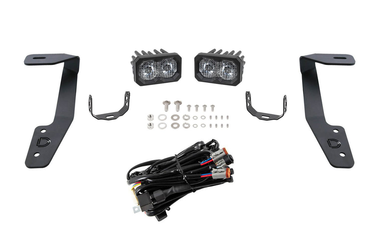 Diode Dynamics 18-21 Subaru Crosstrek Stage Series 2in LED Ditch Light Kit Sport - White Combo - DD6562 for 2018-2023 Subaru 