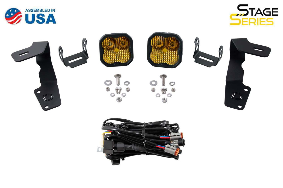 Diode Dynamics 15-21 Subaru WRX/STi Pro Stage Series 2in LED Ditch Light Kit - Yellow Combo - DD6619