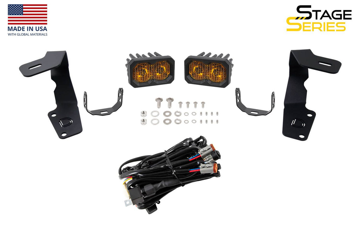 Diode Dynamics 15-21 Subaru WRX/STi Pro Stage Series 2in LED Ditch Light Kit - Yellow Combo - DD6619
