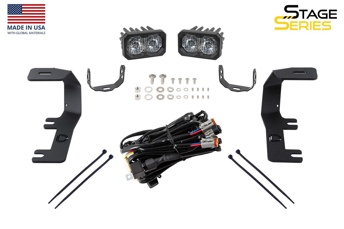 Diode Dynamics 14-19 Silverado/Sierra SSC2 LED Ditch Light Kit Sport - White Combo - DD6659