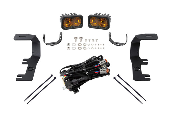 Diode Dynamics 14-19 Silverado/Sierra SSC2 LED Ditch Light Kit - Yellow Pro Combo - DD6662 for 2014-2019 Chevrolet Silverado 