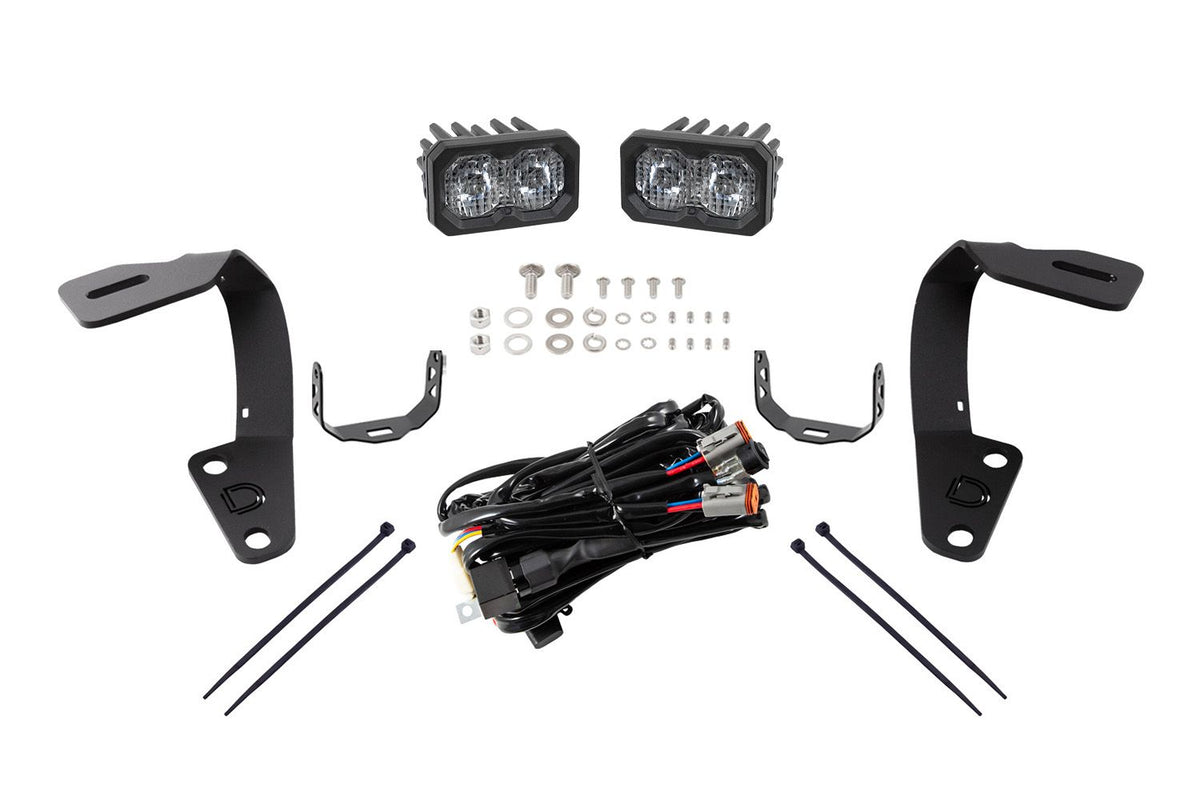 Diode Dynamics 10-21 Toyota 4Runner Stage Series 2in LED Ditch Light Kit Sport - White Combo - DD6750