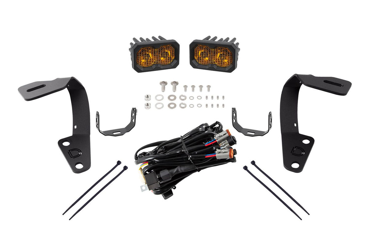 Diode Dynamics 10-21 Toyota 4Runner Stage Series 2in LED Ditch Light Kit - Yellow Pro Combo - DD6753