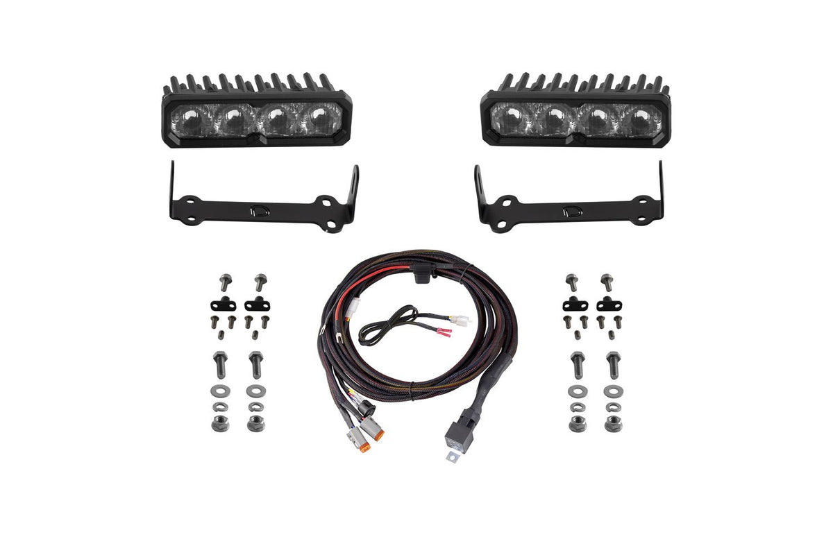 Diode Dynamics 2014-2024 Toyota 4Runner SS6 Sport LED Kit Yellow Fog 3000K - DD8857