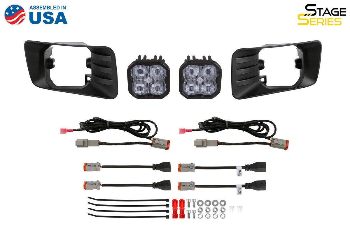 Diode Dynamics SS3 Type CH LED Fog Light Kit Sport ABL - White SAE Fog - DD7302 for 2007-2020 Chevrolet Tahoe - rear view