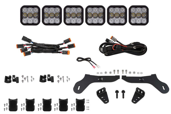 Diode Dynamics 17-20 Ford Raptor SS5 Grille CrossLink Lightbar Kit Sport - White Combo - DD7335 for 2017-2020 Ford F 150 - fr