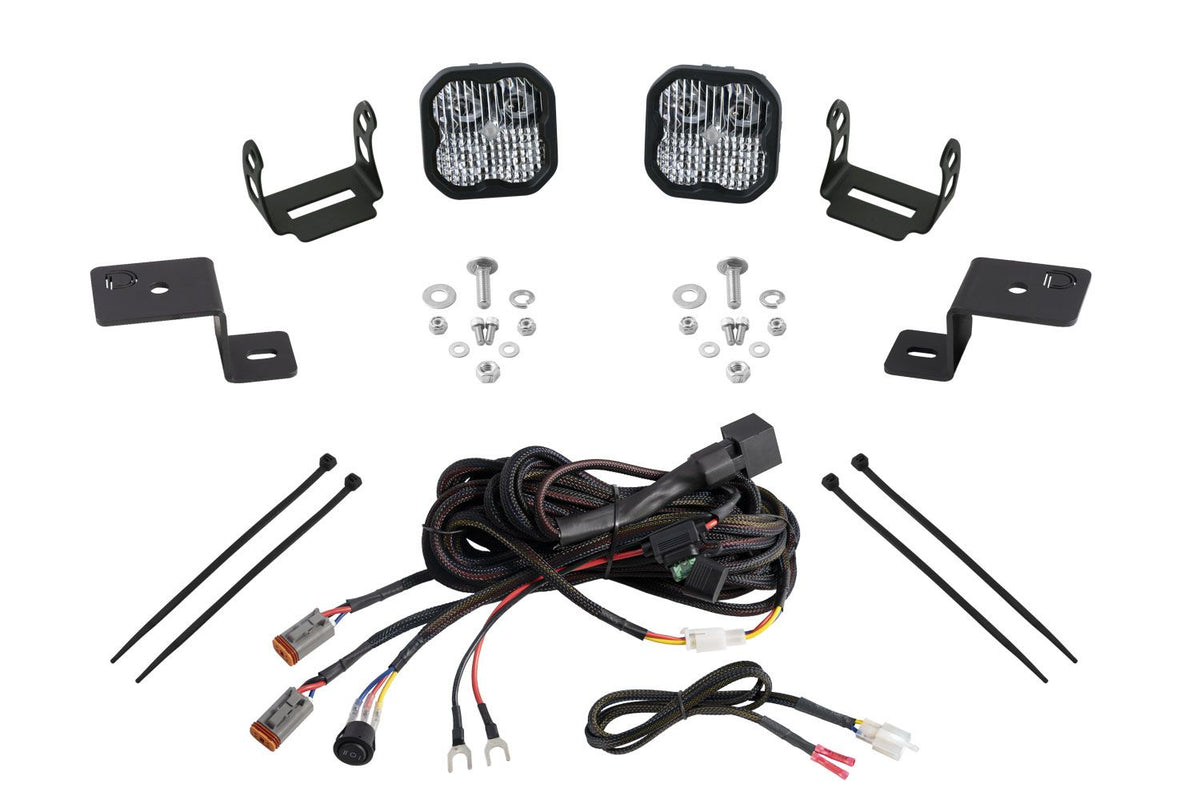 Diode Dynamics 21-22 Ford F-150 SS3 Stage Series Backlit Ditch Light Kit Sport - White Combo - DD7369 for 2018-2024 Ford Expe
