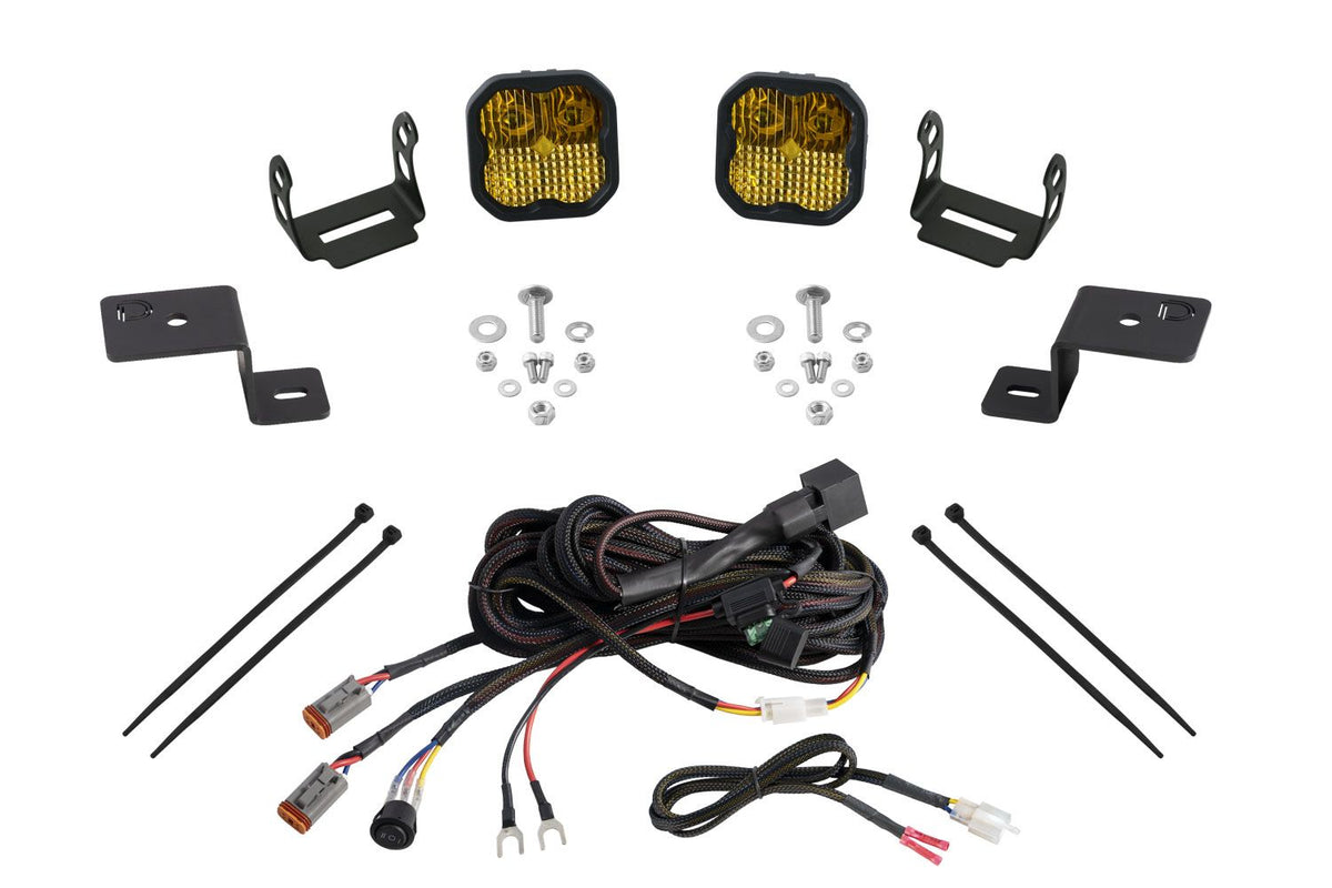 Diode Dynamics 21-22 Ford F-150 SS3 Stage Series Backlit Ditch Light Kit - Sport Yellow Combo - DD7370