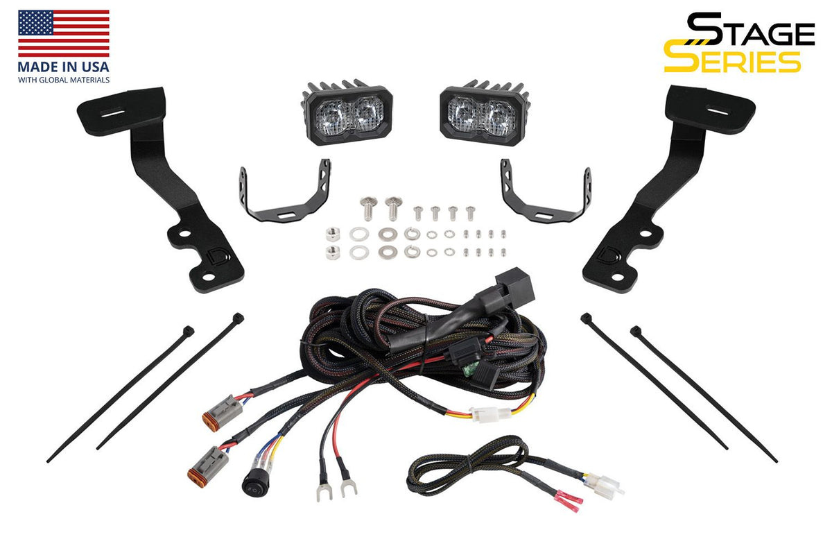 Diode Dynamics 2022 Toyota Tundra C2 Pro Stage Series Ditch Light Kit - White Combo - DD7391