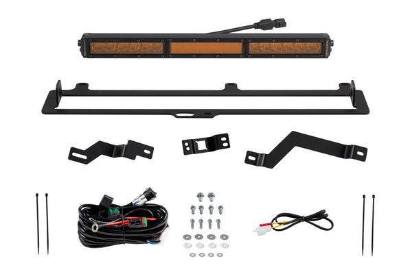 Diode Dynamics 2022+ Toyota Tundra TRD Pro Grille Light Bar Kit - Amber Combo - DD7416 for 2022-2025 Toyota Tundra - front vi