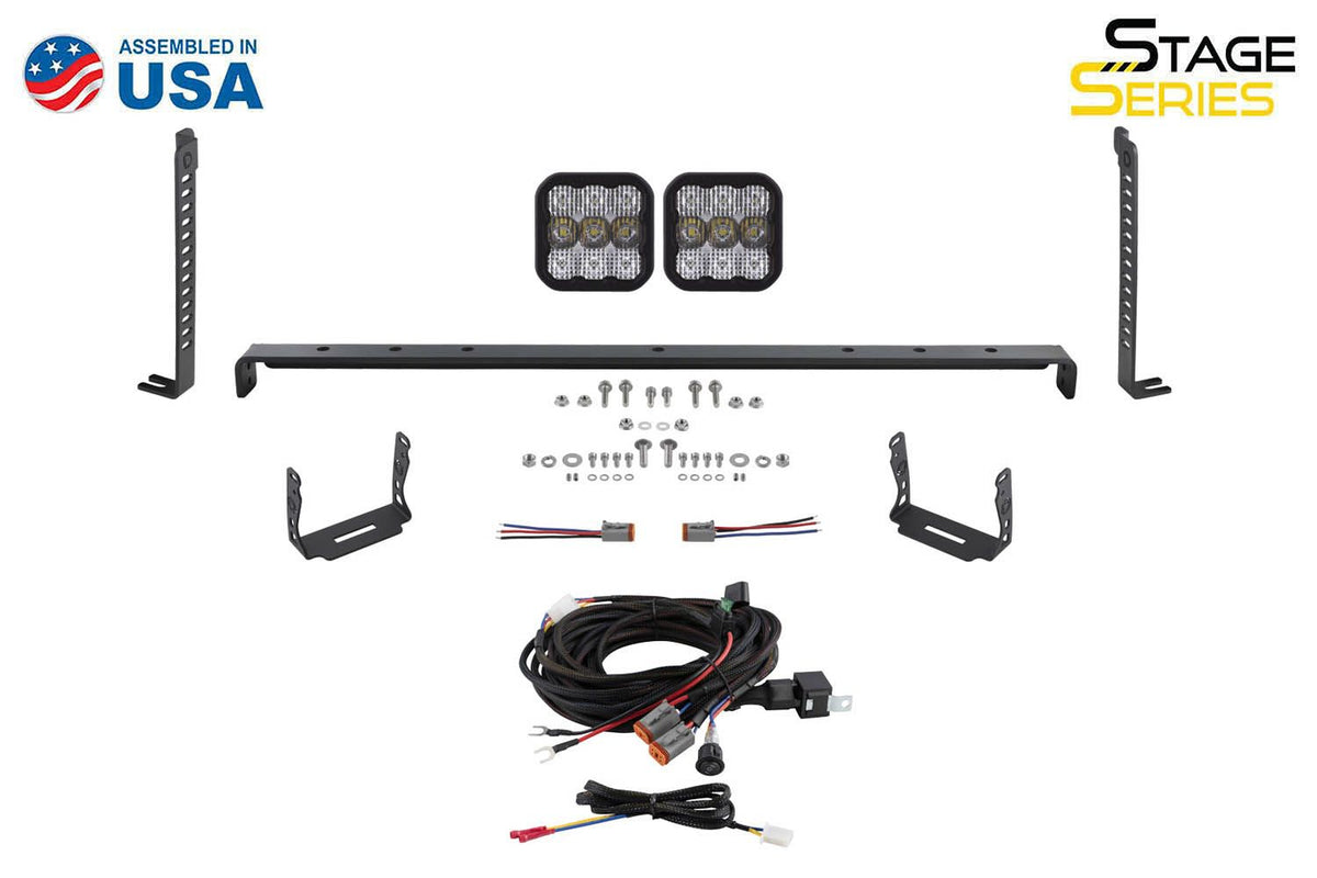 Diode Dynamics 14-23 Toyota 4Runner SS5 Stealth Grille LED 2-Pod Kit - Yellow Pro Combo - DD7537