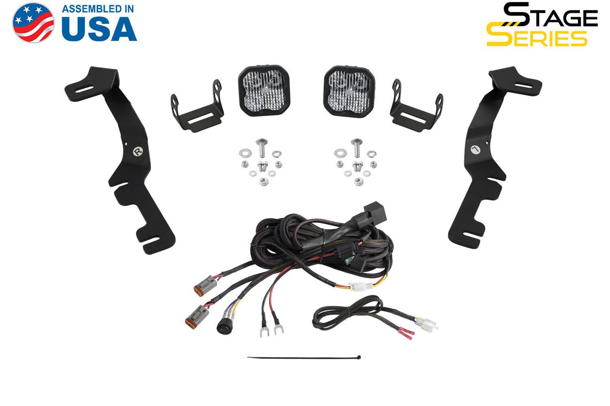 Diode Dynamics Stage Series Ditch Light Kit for 2019-Present Ram SS3 - Yellow Pro Combo - DD7602