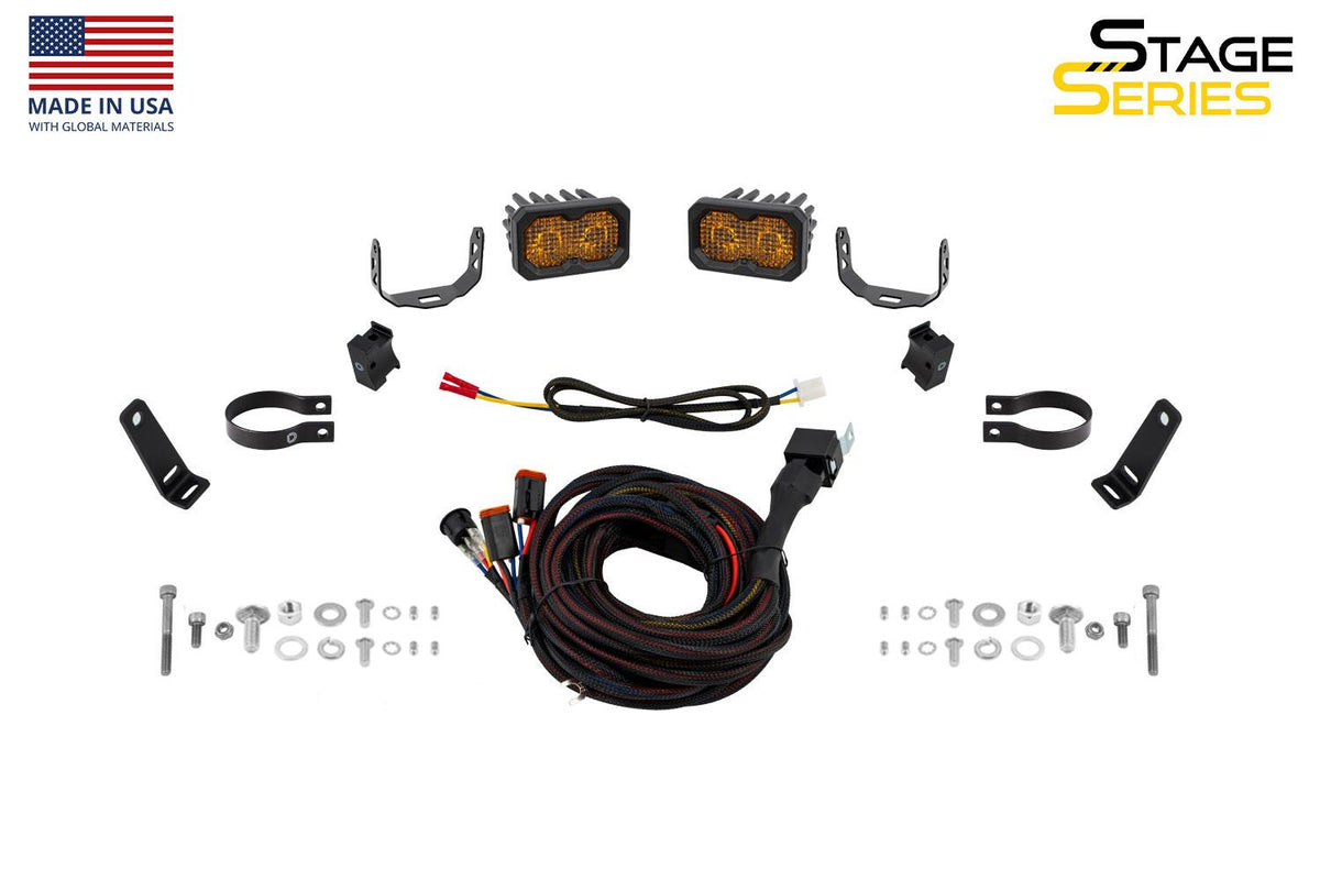 Diode Dynamics Stage Series 2 In Roll Bar Chase Light Kit SSC2 Sport - Yellow (Pair) - DD7669 for 2020-2023 Polaris RZR PRO X
