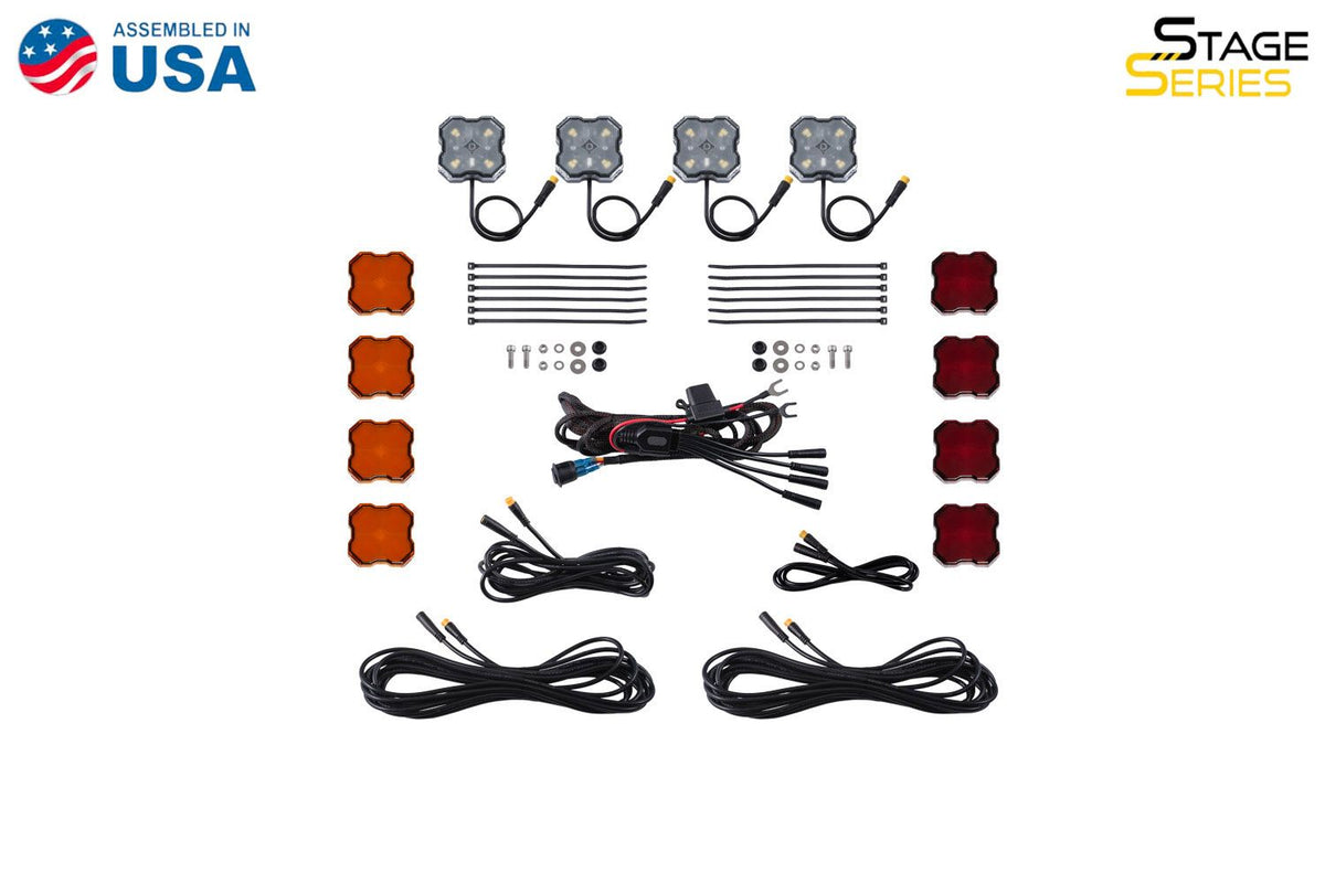 Diode Dynamics Single-Color Rock Light Installer Kit (4-pack) - DD7738