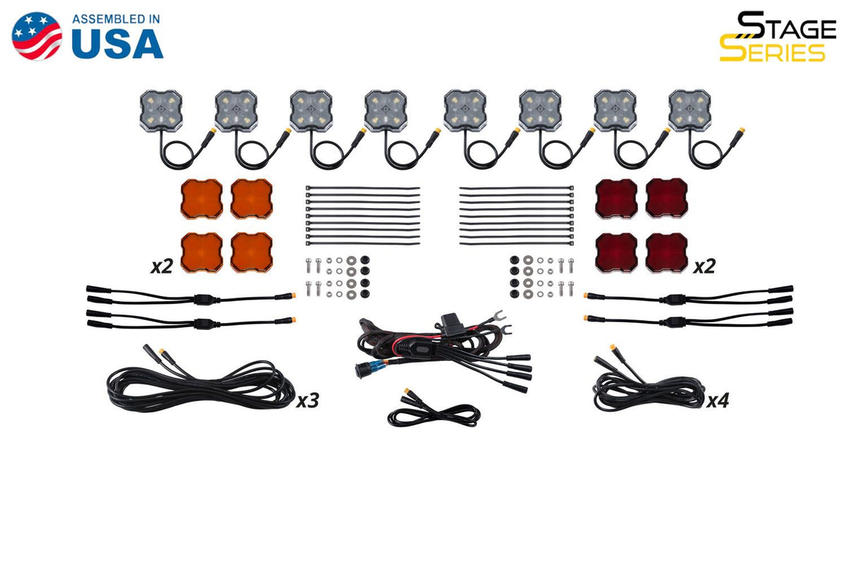 Diode Dynamics Single-Color Rock Light Installer Kit (8-pack) - DD7742