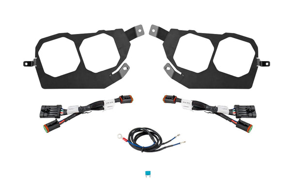 Diode Dynamics 14-23 Polaris RZR XP SS3 LED Headlight Mounting Bracket Kit - DD7842P for 2014-2020 Polaris RZR 900 - front vi