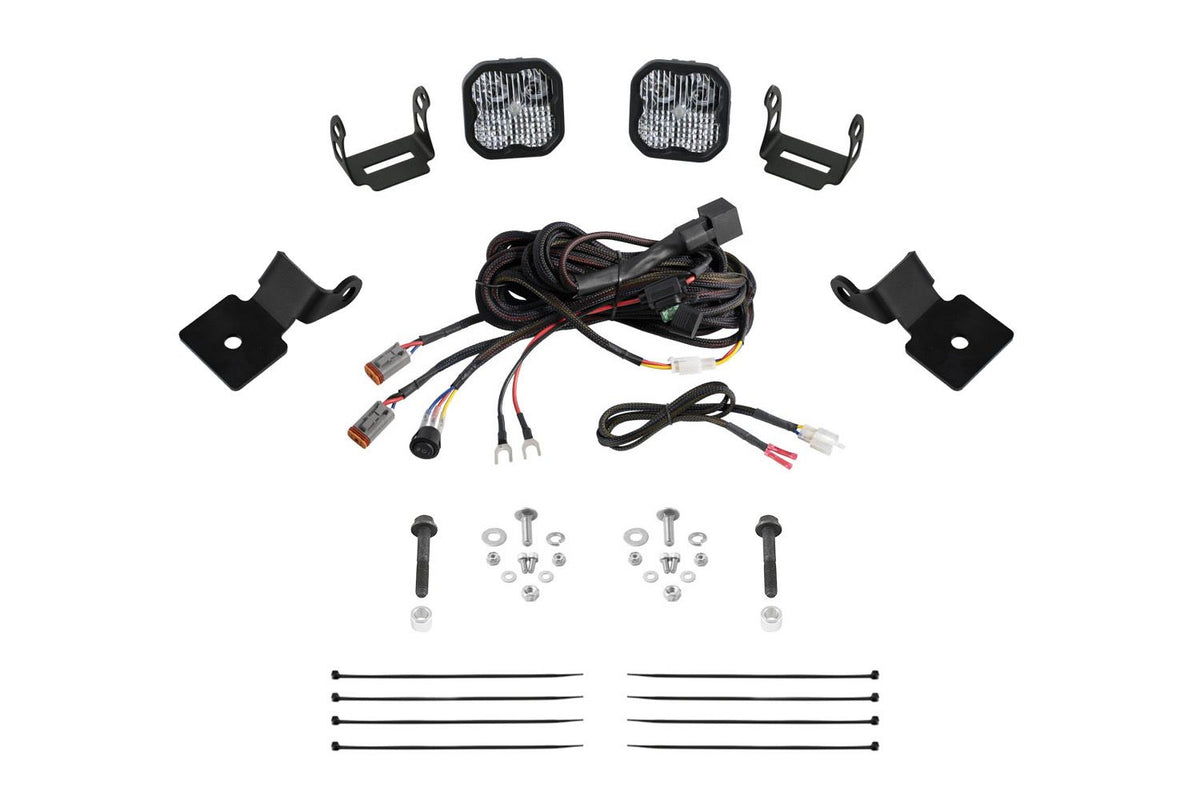 Diode Dynamics 14-18 Polaris RZR XP Stage Series SS3 A-Pillar Pod Kit - Sport White Combo - DD7846