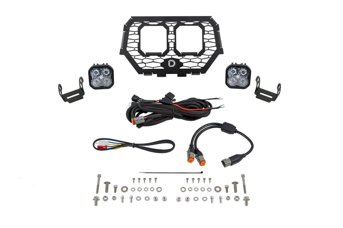Diode Dynamics 14-18 Polaris RZR XP Stage Series LED Grille Kit - Sport White Combo - DD7855